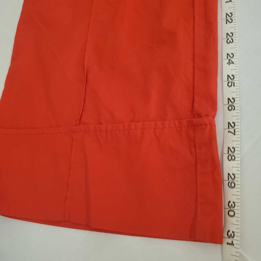 Anthropologie Poplin Wide Leg Red Rouge Flare Cotton Casual Pants Women's Sz 4 - Picture 9 of 10